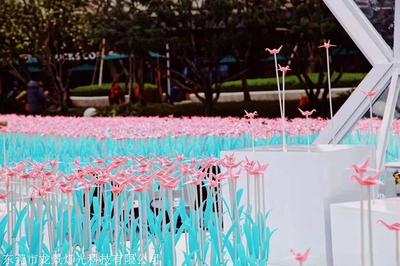 千紙鶴燈在園林設計中的藝術融合